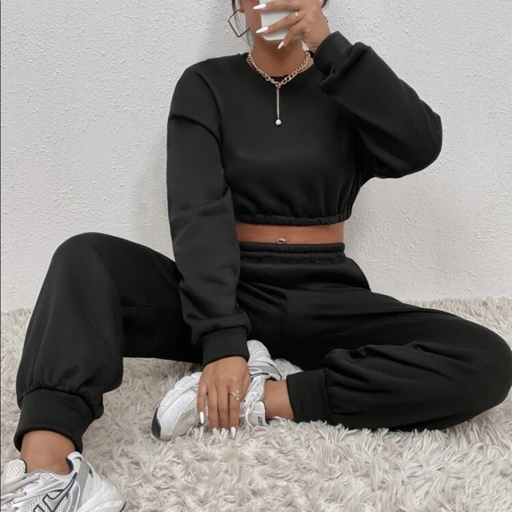Cute sweat pants and sweater set